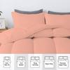 Velosso 3 PC Straight Line Pattern Comforter Set Premium Super Soft 600 GSM All Season | 1000 Thread Count | 100% Egyptian Cotton ( Oversized Super King Size, Peach Color) view 3