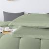 Velosso 5 PC Straight Line Pattern Comforter Set Premium Super Soft 600 GSM All Season | 1000 Thread Count | 100% Egyptian Cotton ( Oversized Super King Size, Light Sage Color) view 4