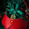 Christmas Apple Bags Gift Handbag, Christmas Eve Christmas Fruit Packaging Bags Candy Gift Tote Bags, 1pcs (Color : Red) view 3