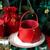 Christmas Apple Bags Gift Handbag, Christmas Eve Christmas Fruit Packaging Bags Candy Gift Tote Bags, 1pcs (Color : Red) view 4