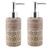 OLOTU Large Capacity Cylinder Soap Dispenser Premium Ceramic Hand Soap Lotion Dispenser with Metal Punp 280ml/ 9.5oz Refillable Soap Pump for Kitchen Lotion Bottle view 1