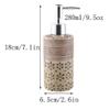 OLOTU Large Capacity Cylinder Soap Dispenser Premium Ceramic Hand Soap Lotion Dispenser with Metal Punp 280ml/ 9.5oz Refillable Soap Pump for Kitchen Lotion Bottle view 2