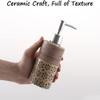 OLOTU Large Capacity Cylinder Soap Dispenser Premium Ceramic Hand Soap Lotion Dispenser with Metal Punp 280ml/ 9.5oz Refillable Soap Pump for Kitchen Lotion Bottle view 4