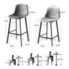 Counter Height Bar Stools Set of 2 with Back and Footrest, Kitchen Island Chairs Faux Leather Upholstered Farmhouse Bar Chairs Dining Chair Support 330LBS view 3