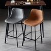 Counter Height Bar Stools Set of 2 with Back and Footrest, Kitchen Island Chairs Faux Leather Upholstered Farmhouse Bar Chairs Dining Chair Support 330LBS view 4