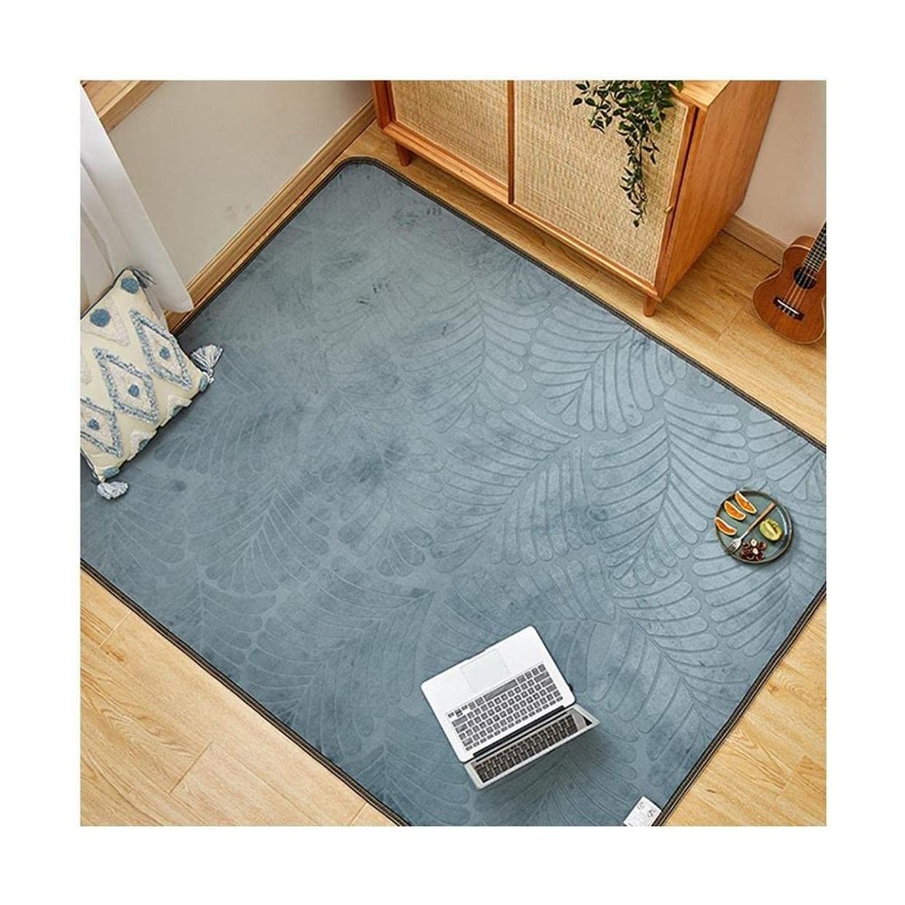 VNABO Simple Heated Floor Mats Adjustable Heated Area Rug Electric Classic Heated Floor Portable Heater Electric Mat for Living Room