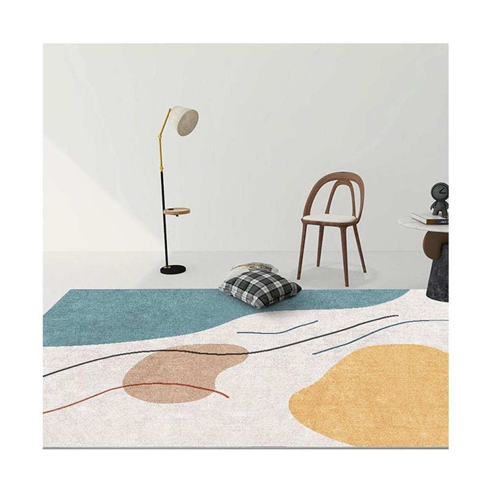 VNABO Carbon Crystal Heated Area Rug Abstract Simple Heated Floor Mats Retro Heater Electric Mat Home Decor Electric Heated Floor