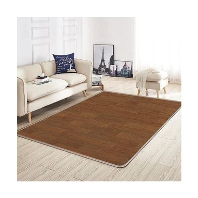 VNABO Carbon Crystal Heated Floor Mats Large Size Heated Area Rug Simple Heater Electric Mat Artistic Heated Carpet for Bedroom