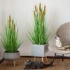 VNABO Fake Trees Ornamentsartificial Trees Cattails Greeneryartificial Floor Plants Home Office Farmhouse Garden Decor Faux Tree Elegant and Portable view 4