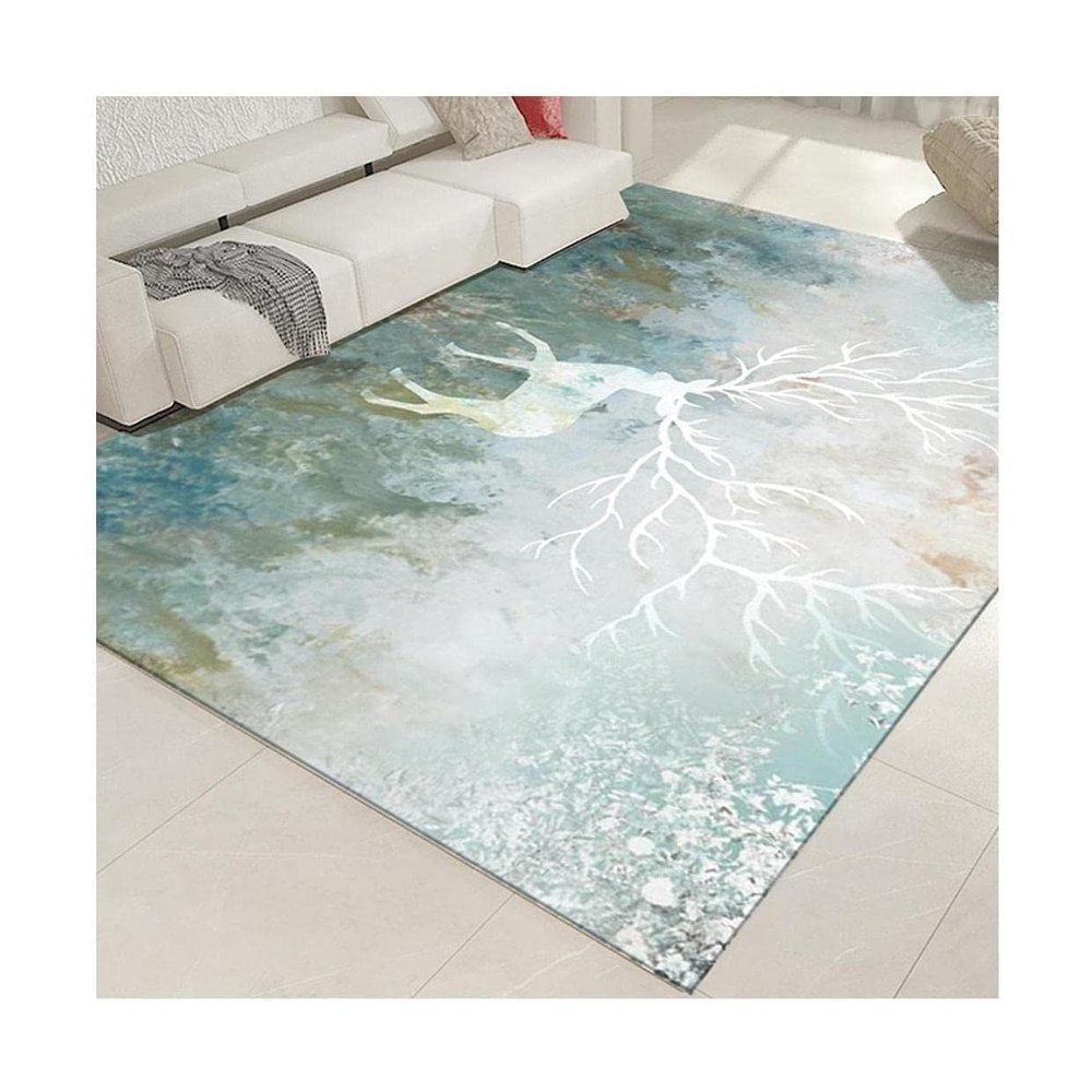 VNABO Adjustable Heated Area Rug Carbon Crystal Heated Carpet Simple Electric Heated Floor Living Room Heater Electric Mat
