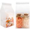 euduv Bakery Bags with Window Large Cookie Bags for Packaging 100Pcs 5.1x4.3x11 Inche White Kraft Paper Homemade Bread Bag Keeps Items Fresh Professional and Durability,Easy to Use,Take Out. view 4