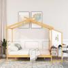 Quarte Unique Full Size Kids Platform Bed with Built-in Desk and Two Drawers,Separate Storage Pen Case (Natural #T-) view 2