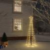 Christmas Tree with Spike Warm White 108 LEDs 70.9", LED Light Show Cone Christmas Tree, Pre-Lit Christmas Tree, Outside Christmas Decorations for Home Lawn Yard Garden Indoor Outdoor view 1