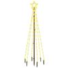Christmas Tree with Spike Warm White 108 LEDs 70.9", LED Light Show Cone Christmas Tree, Pre-Lit Christmas Tree, Outside Christmas Decorations for Home Lawn Yard Garden Indoor Outdoor view 2