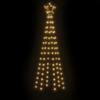 Christmas Tree with Spike Warm White 108 LEDs 70.9", LED Light Show Cone Christmas Tree, Pre-Lit Christmas Tree, Outside Christmas Decorations for Home Lawn Yard Garden Indoor Outdoor view 4