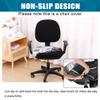 Smiry Printed Office Computer Chair Seat Covers, Stretch Fit Universal Desk Rotating Chair Cover Washable Removable Seat Cushion Protectors - Beige view 3