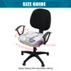 Smiry Printed Office Computer Chair Seat Covers, Stretch Fit Universal Desk Rotating Chair Cover Washable Removable Seat Cushion Protectors - Beige view 4