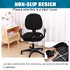 Smiry Printed Office Computer Chair Seat Covers, Stretch Fit Universal Desk Rotating Chair Cover Washable Removable Seat Cushion Protectors - Black view 3