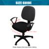 Smiry Printed Office Computer Chair Seat Covers, Stretch Fit Universal Desk Rotating Chair Cover Washable Removable Seat Cushion Protectors - Black view 4