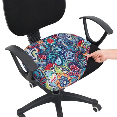 Smiry Stretch Printed Office Computer Desk Chair Seat Covers