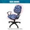 Smiry Stretch Printed Office Computer Desk Chair Covers for Seat & Backrest view 4