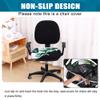 Smiry Printed Office Computer Chair Seat Covers, Stretch Fit Universal Desk Rotating Chair Cover Washable Removable Seat Cushion Protectors - Green view 3