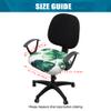 Smiry Printed Office Computer Chair Seat Covers, Stretch Fit Universal Desk Rotating Chair Cover Washable Removable Seat Cushion Protectors - Green view 4