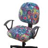 Smiry Stretch Printed Office Computer Chair Covers, Universal Washable Removable Desk Rotating Chair Slipcovers Protector, Seat + Backrest Cover - Blue Green view 1