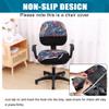 Smiry Stretch Printed Office Computer Chair Covers, Universal Washable Removable Desk Rotating Chair Slipcovers Protector, Seat + Backrest Cover - Blue Green view 3