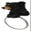 Set of 1 Black Bear Toilet Paper and Hand Towel Holder Set Bathroom Decor view 2