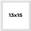 13x15 Frame White Distressed Solid Wood Picture Frame Width 0.75 Inches | Interior Depth 0.5 Inches | Kingsley White Frame Complete with UV Acrylic, Foam Board Backing & Hanging Hardware view 1