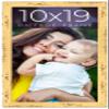 10x19 Frame Yellow Real Wood Picture Frame Width 1.25 Inches | Interior Depth 0.5 Inches | Finley Yellow Distressed Photo Frame Complete with UV Acrylic, Foam Board Backing & Hanging Hardware view 1