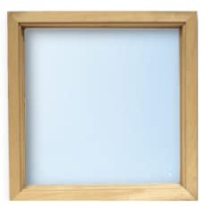 Glass and Wood Frame Insert for Doors (10 x 10, 1 3/4" Door Thickness)