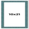 10x21 Frame Blue Rustic Barnwood Solid Wood Picture Frame Width 1.25 Inches | Interior Depth 0.5 Inches | Gustav Blue Frame Complete with UV Acrylic, Foam Board Backing & Hanging Hardware view 1