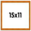 CustomPictureFrames.com 15x11 Frame Brown Honey Pecan Solid Wood Picture Frame | 0.75 Inch Moulding Width | Complete with UV Acrylic Plexiglass, Foam Board Backing & Hanging Hardware view 2