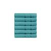 6-Piece Soft and Fluffy Plush, Highly Absorbent, Turquoise Bath Hand Towels 14 in. L X 10 in. W Size, Cotton Material, Machine Washable, Quick Dry | All Season Blue Shade, Extra Absorbent, Durable view 1