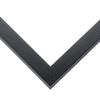 10x44 Frame Black Charcoal Grey Wood Textured Picture Frame | 0.75 Inch Moulding Width | Gunmetal Grey Solid Wood Frame Complete with UV Acrylic Plexiglass, Foam Board Backing & Hanging Hardware view 3