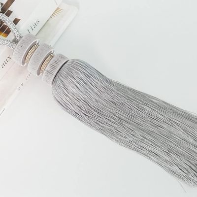 Tassel Curtain Ties Hanging Ball Saucer Ball Hanging Ball Curtain Hanging Ball Tying Rope Curtain Accessories Curtain Holders,Grey,2 PCS