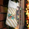 Best Teacher Ever Christmas Stocking | Teacher Appreciation Xmas Fun Stocking | Great Holiday Teachers Gift view 2