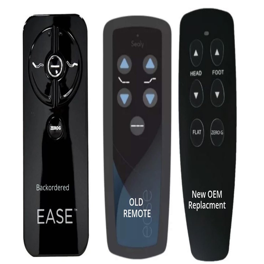 OEM Replacement Remote for Ease and Ease 2.0 Adjustable Beds (New Silver Alt Version)