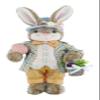 19" Orange & Blue Plaid Bright Brown Bunny Rabbit Spring Easter Collectible Home Dcor Figurine Decoration 402011 view 1