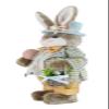 19" Orange & Blue Plaid Bright Brown Bunny Rabbit Spring Easter Collectible Home Dcor Figurine Decoration 402011 view 2
