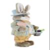 19" Orange & Blue Plaid Bright Brown Bunny Rabbit Spring Easter Collectible Home Dcor Figurine Decoration 402011 view 3