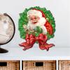 Designocracy Santa Bow Wreath Christmas Outdoor Dcor Large Ornament by D. Gelsinger - 8461014M-1309 view 2