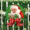 Designocracy Santa Bow Wreath Christmas Outdoor Dcor Large Ornament by D. Gelsinger - 8461014M-1309 view 3
