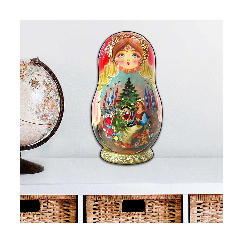 Designocracy Nutcracker Story Nesting Doll Holiday Outdoor Dcor Large Ornament by G. DeBrekht - 8115762M