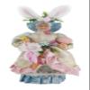 19" Mrs. Pink Parasol Pastel Green, Pink, White Easter Egg Collectible Spring Home Dcor Figurine Decoration 402102 view 1