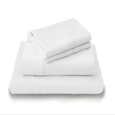 LuckShree King Giza Sheet Set- 100% Organically Grown Giza Egyptian Cotton, 4-Piece 15-inch Deep Pockets Ultra Soft Sheets - White