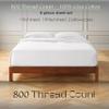 LuckShree King Giza Sheet Set- 100% Organically Grown Giza Egyptian Cotton, 4-Piece 15-inch Deep Pockets Ultra Soft Sheets - White view 2