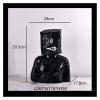 Sculpture Tabletop Sculpture Fashion Desktop Ornaments Home Decor Figurine Black Mask Bust Figure Sculpture Home Living Room Office Decoration Modern Statue Creative Decorative view 1